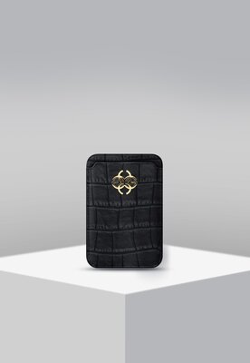 جا کارتی مگنت دار گلدن کانسپت iPhone wallet - Croco Embossed Leather