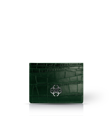 جا کارتی گلدن کانسپت Card Holder - Croco Embossed Leather