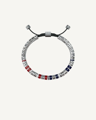 Bracelet EV Silver Red & Blue دستبند نقره - قرمز و آبی