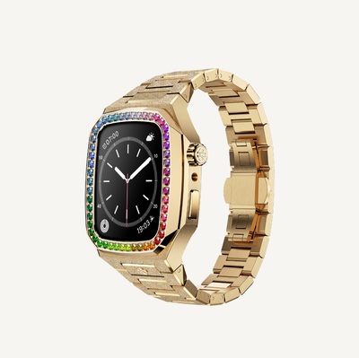 Apple Watch Case - EVF - RAINBOW Frosted Gold قاب اپل واچ- RAINBOW Frosted Gold- EVF 