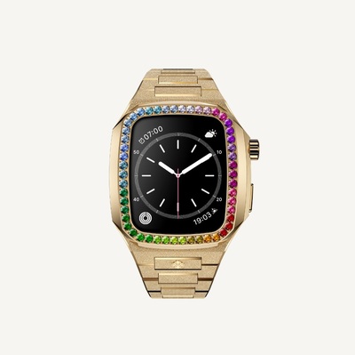 Apple Watch Case - EVF - RAINBOW Frosted Gold قاب اپل واچ- RAINBOW Frosted Gold- EVF 